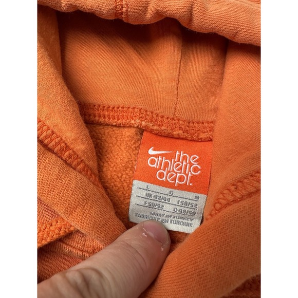 Mens Hoodie Nike Orange Pullover The Athletic Dept, Size L - Picture 4 of 11